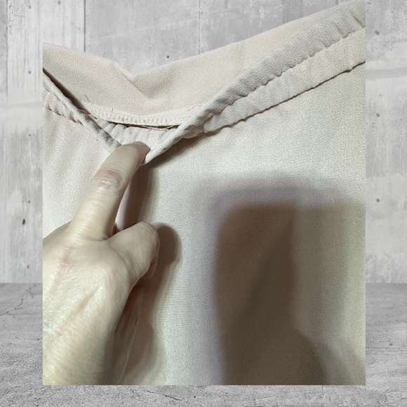 R&M Richard Nude/Blush Wide Leg Flowy Side Slit Dress Pant 12 Petite - Picture 10 of 13